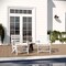 Merrick Lane Maitland Indoor/Outdoor Adirondack Dining Chair with Fold Out Cup Holder, Recycled All-Weather HDPE Adirondack Chair